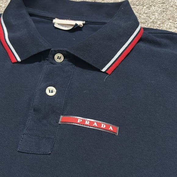 Vintage Prada Navy Polo Shirt - Picture 3 of 4